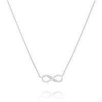 Rosefield Rhodium Plated Stainless Steel Infinity Necklace