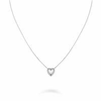 Rosefield Silver Plated Puffy Heart Pendant Necklace