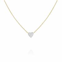 Rosefield 14ct Gold Plated Pave Crystal Heart Necklace