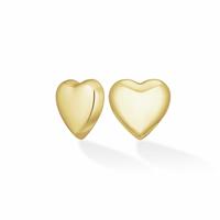Rosefield Gold Plated Puffy Heart Studs