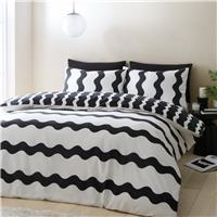 Sassy B Waves Black & White Bedding Set - Double