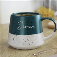 Personalised Message Name Only Ceramic Mug - Blue