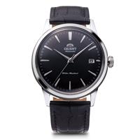 Orient Bambino Mens Black Leather Strap Watch