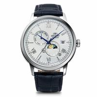 Orient Bambino Mens Black Leather Strap Watch