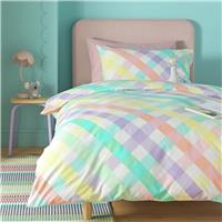 Argos Home Kids Gingham Brights Bedding Set - Single
