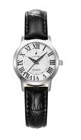 Jacques Du Manoir Genesis Womens Black Leather Strap Watch