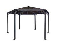 Palram - Canopia Monaco Hexagonal Gazebo - Grey