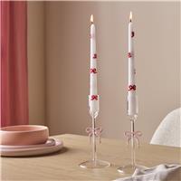 Argos Home Singlewick Bow Dinner Candles - Pack of 2