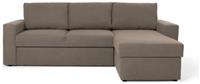 Argos Home Miller Fabric Right Hand Chaise Sofa Bed - Stone