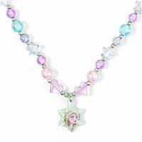 Disney Frozen Kids Snowflake Charm Elastic Beaded Necklace
