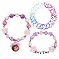 Gabby's Dollhouse Kids Stretchy Beaded Bracelet Set