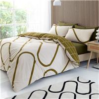 Catherine Lansfield Linear Curve Bedding Set - Double