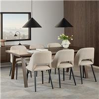 Furniture To Go A Line 6 Seater Dining Table - Dark Oak