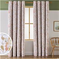Argos Home Floral Blackout Eyelet Curtains - Orange - 168x183cm