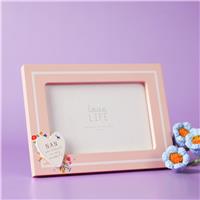 "Widdop Love Life Heart MDF Frame 6""x4"" Peach Colour - Nan"