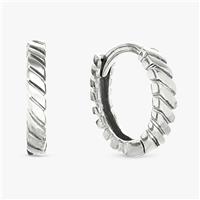 Revere Sterling Silver Twist Huggies Earrings