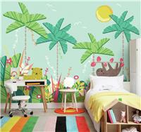 Origin Murals Jungle Animals Teal Wall Mural