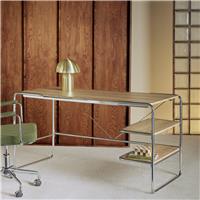 Habitat Albers Chrome Office Desk - Natural