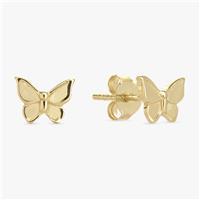 Revere Kids Gold Plated Sterling Silver Butterfly Earrings