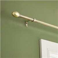 Argos Home Extendable Metal Pommel Brass Curtain Pole - 120 - 210cm