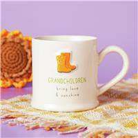 Widdop Love Life Creme Ceramic Message Mug - Grandchildren