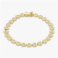 Revere 9ct Gold Plated Cubic Zirconia Tennis Bracelet