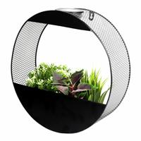 Streetwize Garden 35cm Metal Black Solar Wall Planter