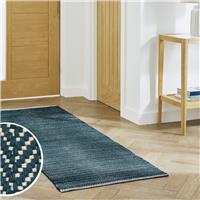 Argos Home Herringbone Navy Cotton Runner - 66x200cm