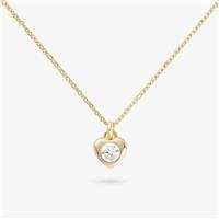Revere 9ct Gold Plated Single Heart Pendant Necklace