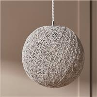Argos Home White Hemp Ball Easy Fit Lampshade - 24.5cm