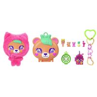Polly Pocket Plushie Bear Compact Doll & Keychain Playset