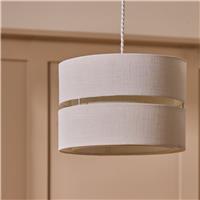 Argos Home Natural Fabric 2 Tier Easy Fit Lampshade - 30cm
