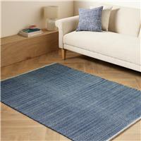 Argos Home Herringbone Navy Cotton Flatweave Rug - 120x170cm