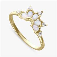 Revere Gold Plated Sterling Silver Tiara Fashion Ring-Medium