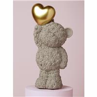 Widdop Love Is Sweet Resin Grey Bear With Heart