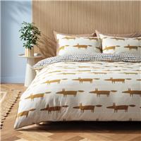 Habitat x Scion Mr Fox Cotton Cream Bedding Set - Double