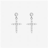 Jon Richard Rhodium Plated Cubic Zirconia Earrings