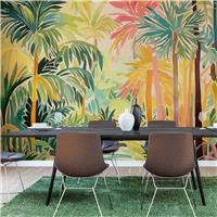 Origin Murals Pretty Palms Emerald Green Wall Mural
