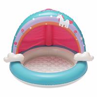 Chad Valley 4ft Unicorn Themed Shaded Kids Paddling Pool 28L