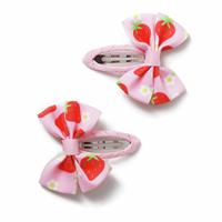 Flitzy Strawberry Bow Hair Clips