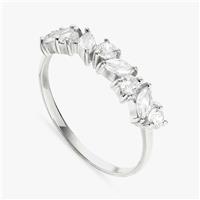 Revere Sterling Silver Cubic Zirconia Eternity Ring - Medium
