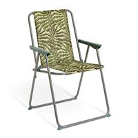 Habitat Picnic Leaf Print Folding Metal Garden Chair - Green