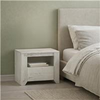 Furniture To Go Angel 1 Drawer Bedside Table - White & Oak