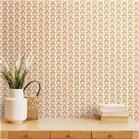 Hoopla Walls Retro Flower Rose and Apple Wallpaper