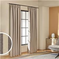 Habitat Blackout Stripe Pencil Pleat Curtains - Charcoal - 168x137cm