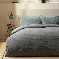Argos Home Stockholm Stripe Black Bedding Set - King size