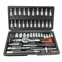 Rolson 46 Piece 1/4 Inch Dr. Metric CrV Socket and Bit Set