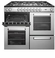 Bush RDF100S 100cm Dual Fuel Range Cooker - Silver
