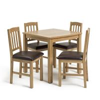 Argos Home Ashwell Oak Veneer Dining Table & 4 Chairs