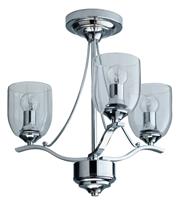 Argos Home Fae 3 Light Glass Ceiling Fitting - Chrome